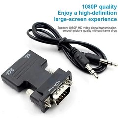 HDMI Female to VGA Male Converter with Audio Adapter for PC Laptop Projector