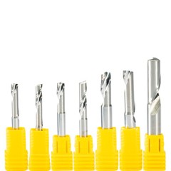 1pc one Flute Carbide Spiral End Mill Cutter Aluminum CNC Router Bits 5×17/22mm