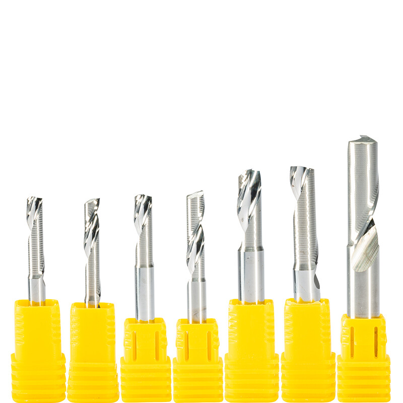 1pc one Flute End Mill Cutter Aluminum CNC Router Bits 6mm 6.35mm 1/4″ 17/22/25