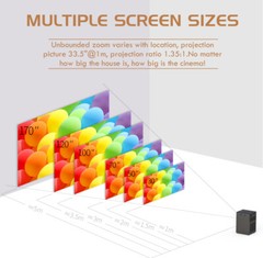 Mini Projector Support 1080P 4K 3D Movies Android 9.0 Wifi Theater Projector