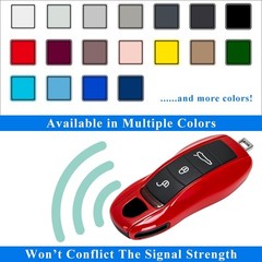Porsche Key Fob Shell Cover 3-Piece Painted Key Case Replacement Remote