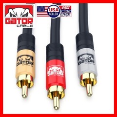3-RCA Composite Cable Red White Yellow Stereo Audio Video AV TV VCR DVD