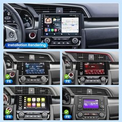 8Core 4+64GB Android 13 Car Radio for Honda Civic 2016 8Core 4GB RAM 64GB ROM