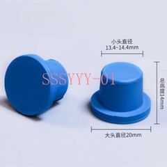 100PCS NEW Butyl Rubber Stopper 20mm Blue Anaerobic Tube Stopper Test Tubes