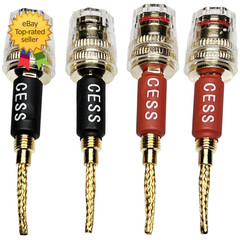 CESS 220 Pin Banana Plug to 4Mm Female Banana Jack Speaker Wire 4 Pack