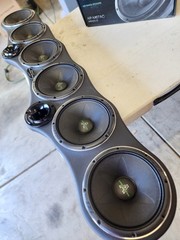 Universal 45″ Sound Bar Pod 6 x 6.5″ Midrange and 2 Tweeters Wood and Fabric
