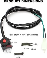 22mm Handlebar Kill Switch Horn Button for Motorcycle