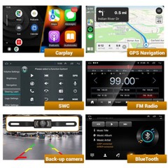 For 2015-2021 Ford Mustang Apple Carplay Radio Android 14 GPS NAVI WIFI W/CAM