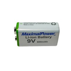Refuelergy 9 Volt Li-Ion Rechargeable Battery HIGH CAPACITY 550mAh 9V Block