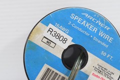 RADIO SHACK 16GA 2 CONDUCTOR COPPER STRANDED SPEAKER WIRE 50′ OPEN SPOOL PARTIAL