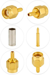 10 PCS SMA Connectors SMA Male Crimp Connector for RG316 RG174 RF Coax Cable