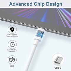 2-pack 60W USB C to USB C Fast Charger Cable for Apple iPhone 16/15/iPad Pro