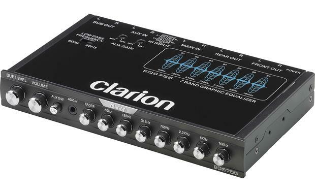 NEW Clarion EQ EQS755 Car Audio 7-band Graphic Equalizer With 3.5mm RCA Aux-in