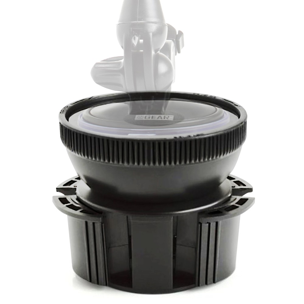 USA Gear Universal Adjustable Vehicle Cup Holder Adapter w/Suction Mount Surface