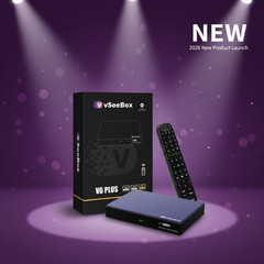 VseeBox V6 Plus 2026 Latest Release – Android 14 TV Box with Voice Remote