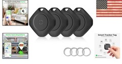 Compact 4-Pack iOS Item Finder Set – Loud Beep, Waterproof, Replaceable Battery