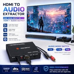 J-Tech Digital Premium Quality 4k HDMI to HDMI + Audio (SPDIF + RCA Stereo) A…