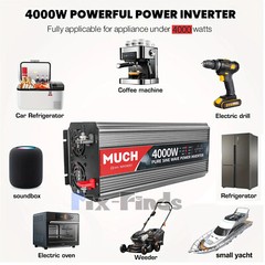 Reliable Pure Sine Wave Power Inverter 1000w 3000w 4000w 12V to 110V Converter