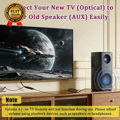 192Khz DAC Optical to 3.5Mm Converter Optical Audio Cable to AUX Adapter
