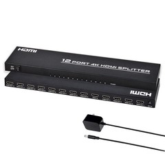 HDMI Splitter 1 in 12 Out, 4K@30Hz Powered Video Split Duplicator/Distributor…