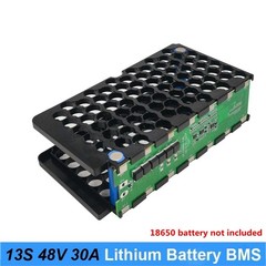 DIY 48V 13S 5P Lithium Battery Box Pack with 48V 30A BMS + Holder & Nickel Kits