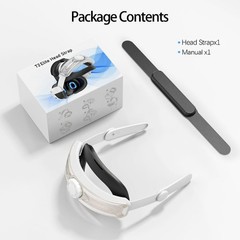 Head Strap for Meta Quest 2 VR Headset Elite Strap Adjustable Soft Cushion