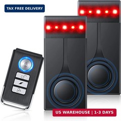 108dB Car Alarm System, Car Anti-Theft Vibration Sensor Alarm & Red Light, Wirel