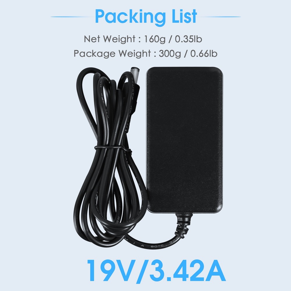DC 19V3.42A/19V4.74A/24V4.5A/24V6A/32V5A/36V6A/48V5A Power Supply US Plug 110V