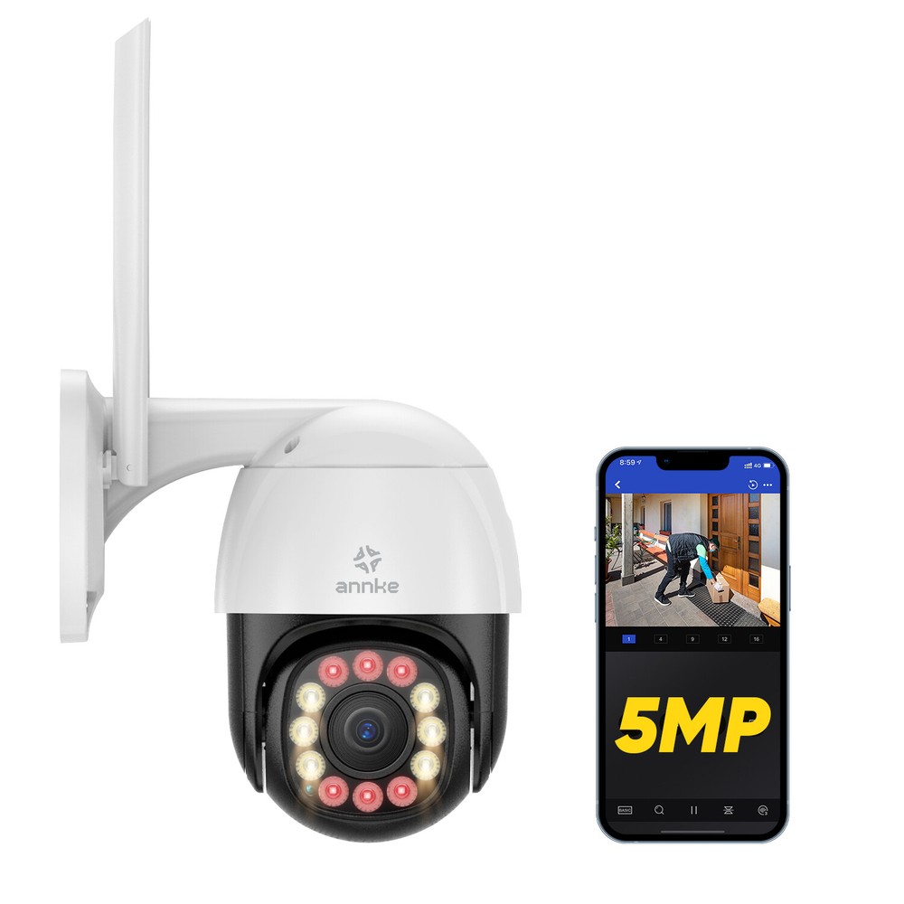 ANNKE 5MP HD Wireless 5X Optical Zoom PTZ Security Camera Two-Way Audio Wifi