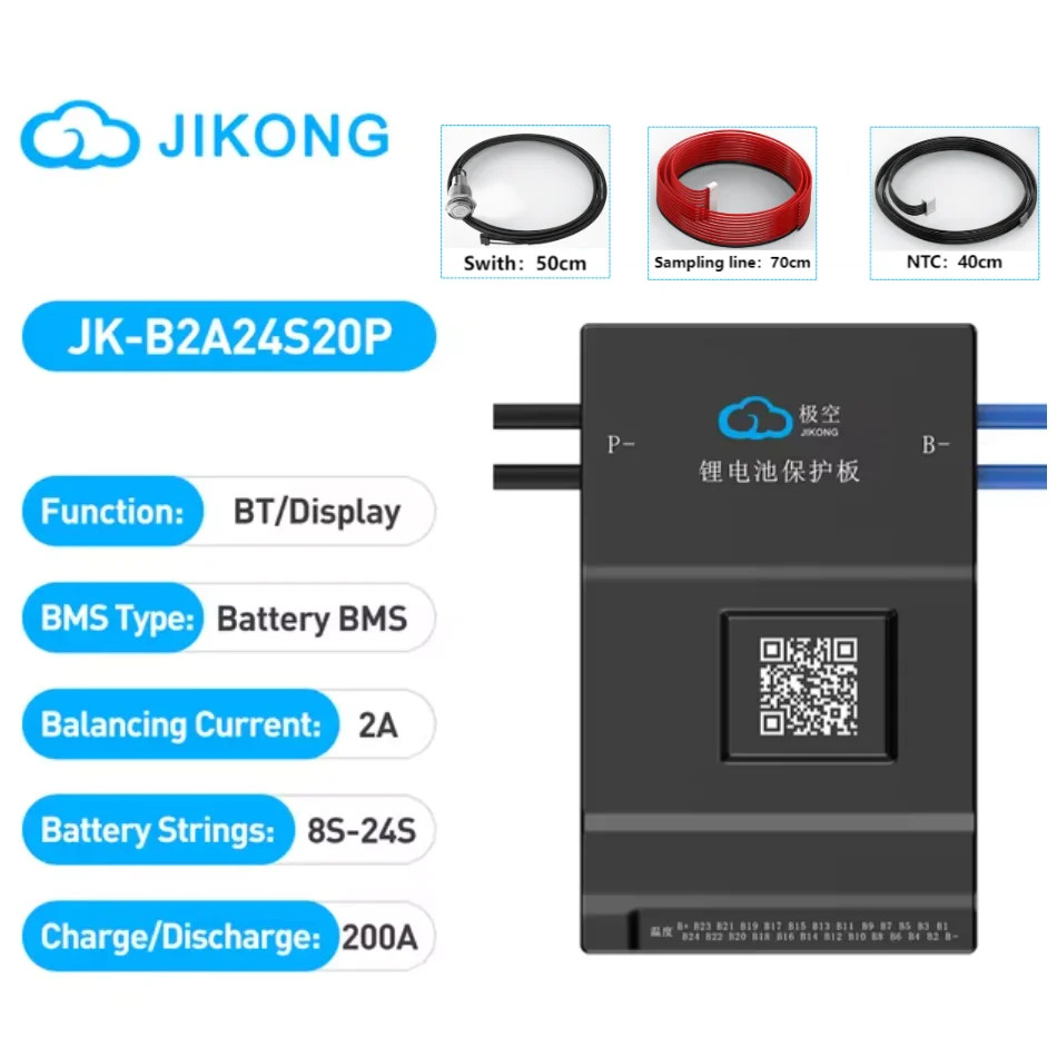 JIKONG JKBMS 3S 4S 8S-24S Smart Active Balanced BMS 40-300A 4 LiFePo4 Li-ion LTO