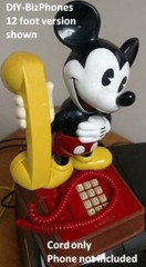 AT&T Cherry Red Vintage Phone Short Handset Cord Trimline Princess 2500 Curly