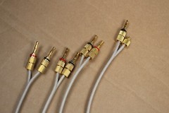 Qed Silver Special 25th anniversary edition Speaker Cable ( 4pc-2ft. ) mad in UK