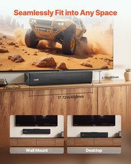 VEVOR Sound Bar for Smart TV 2.0 Channel Bluetooth TV Soundbar Speaker 80W 17 in