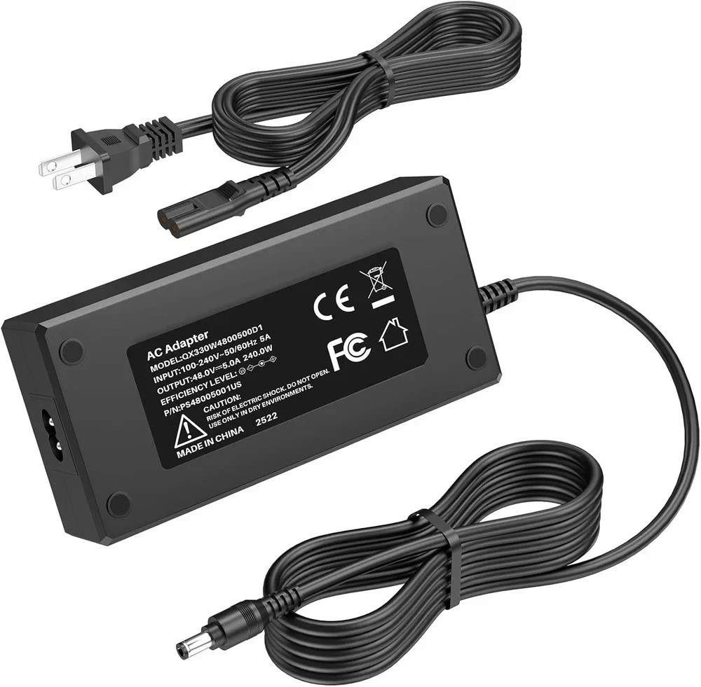 48V 5A Charger Power Cord for Fosi Audio Amplifiers V3 Za3 BT20A Pro TB10D Po…