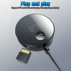 USB Bluetooth 5.0 Wireless Car FM Transmitter Aux Stereo Audio Receiver Adapter