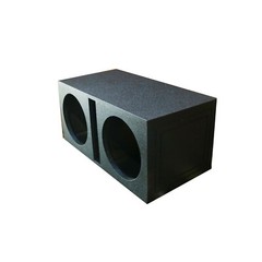 Dual 12″ Vented Armor Coated Subwoofer Box with Painted Kerf Port 1″ MDF wood
