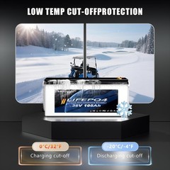 105Ah 36V lithium golf cart Battery 200A Bluetooth BMS 25A Charger for Golf Cart