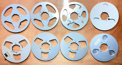 10.5″ x 1/4″ Empty Metal Tape Reels – Scotch and Audiotape – LOT OF 8