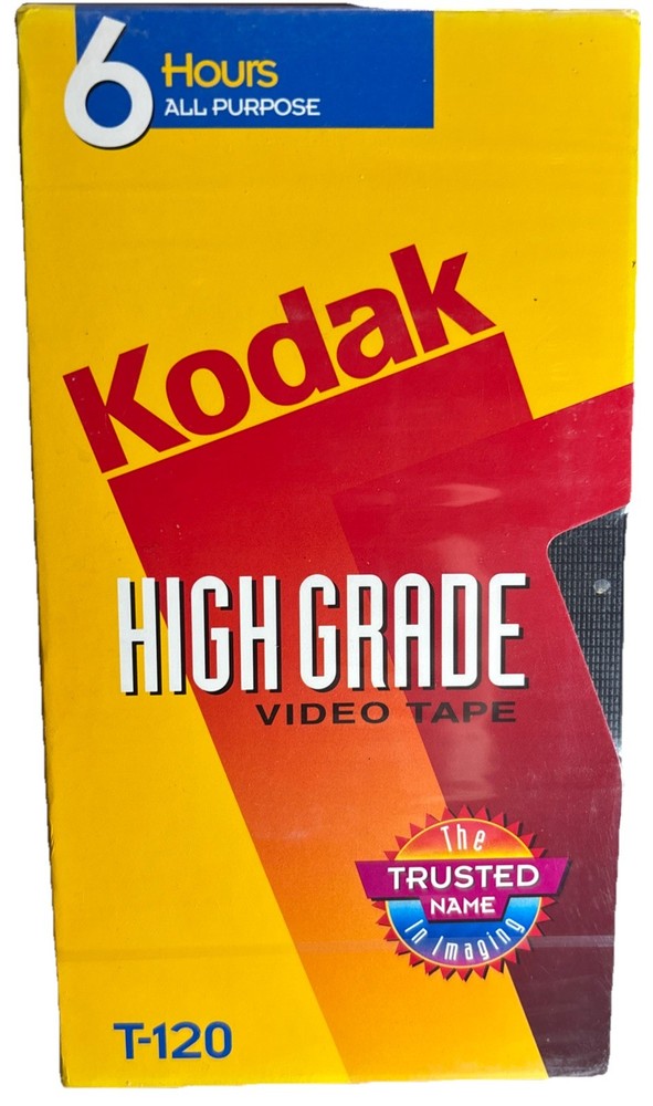 Kodak T-120 High Grade VHS Video Tape 6 Hours HGT-120—SEALED—SHIPS IN 24 HOURS—