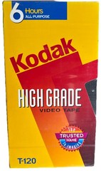 Kodak T-120 High Grade VHS Video Tape 6 Hours HGT-120—SEALED—SHIPS IN 24 HOURS—