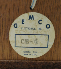 Vtg GEMCO Speaker Woodgrain Rattan 3.5mm 5.5in Cable Handle/Mount Bracket Works