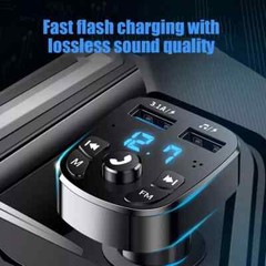 Bluetooth 5.0 Car Wireless FM Transmitter Adapter For 2USB PD Charger AUX