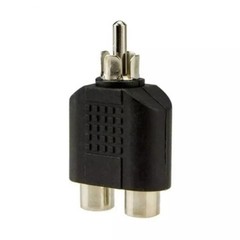 Audio Connectors Adapter Plug RCA Y Splitter AV Audio Converter 1Male to 2Female