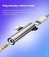 Headphone Adapter Lightning to 3.5mm Aux Audio Jack and Charging Extender Don…