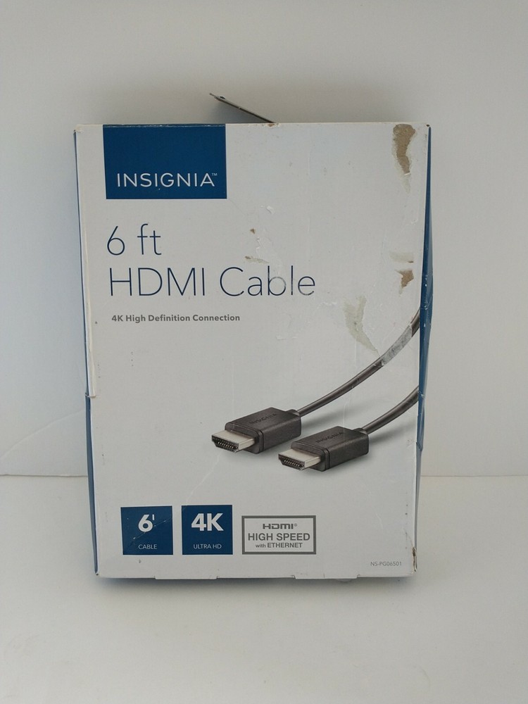 Open Box Insignia – 6′ HDMI Cable, Ultra HD, 4k UHD – Black – NS-PG06501 J5