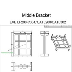 Battery Holder Bracket+Foam Board for 3.2V 280Ah 320/310Ah LiFePo4 Cell Pack AEU