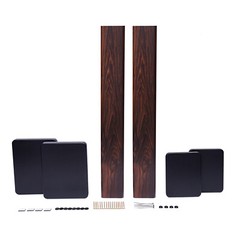 Bookshelf Speaker Stands Set Of 2 36 In (90 cm) Black Walnut Sand-Fillable