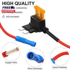 16 Pack 4 Types Fuse Tap Upgraded 12V Car Add a Circuit Fuse Tap Kit Micro2