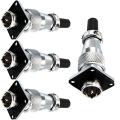 1/2/4Pc WS16 4Pin Panel Mount Electrical Wire Connector,Aviation Plug and Socket
