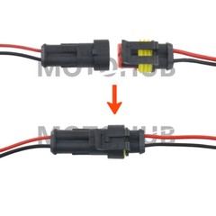 20X Car Waterproof Electrical Wire Cable Connector Male Female 2Pin Way Plug Kit
